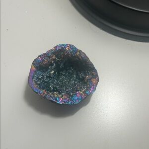 Iridescent Rainbow Titanium Druzy Geode